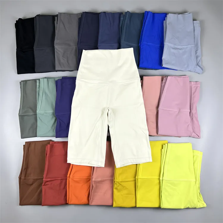 21高腰裸感磨毛无T线瑜伽无分裤女 速干透气显瘦软软健身短裤