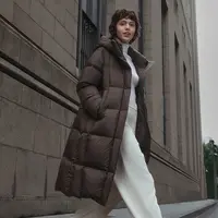 【婷婷专属】坦博尔女连帽羽绒服百搭长款时尚秋冬外套TBF530836Z