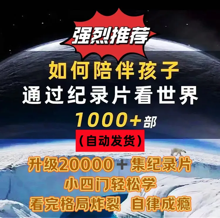【正版福利】高分小初高小四门纪录片早教逻辑训练思维教具