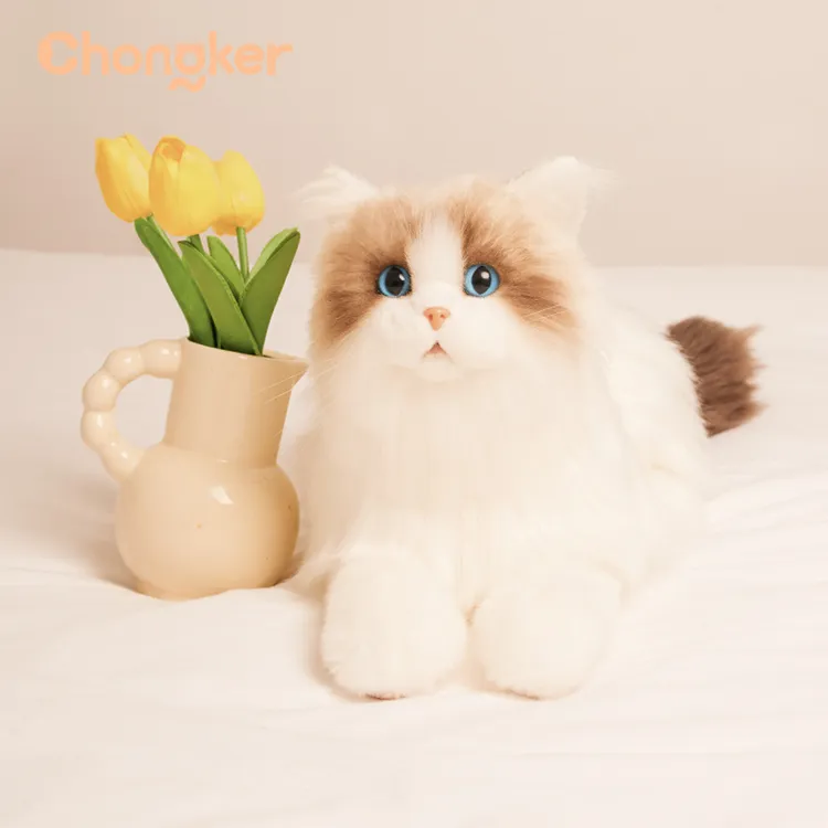 Chongker正版原创智能仿真布偶猫儿童陪伴互动电动玩偶机器猫礼物