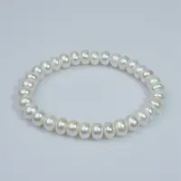 7-8mm淡水无核珍珠全珠手链白色经典高光高亮手串0609