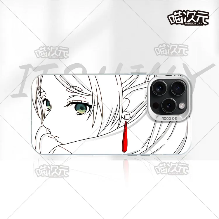 线稿芙莉莲新款适用创意动漫苹果16华为一加12小米红米手机防摔壳
