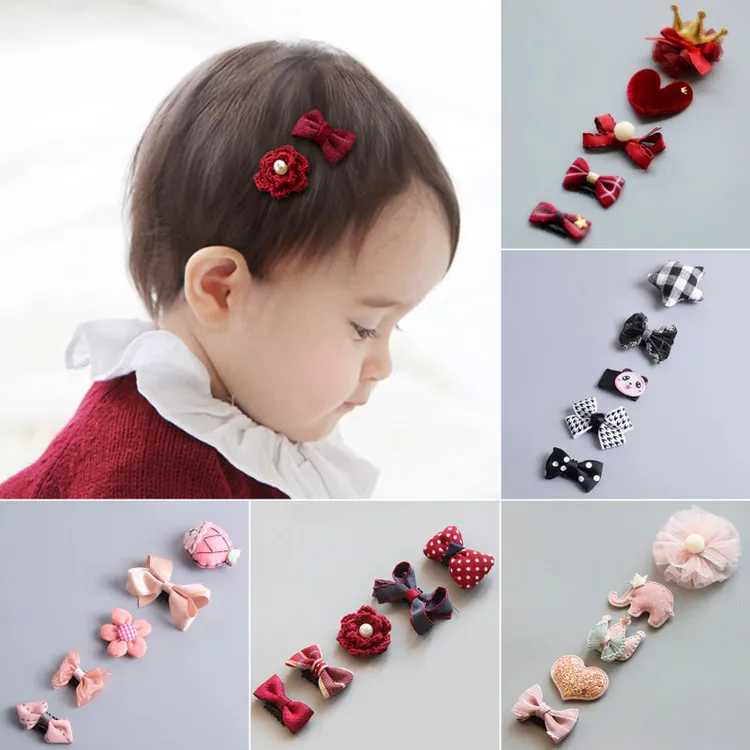 婴儿汗毛夹少量头发卡子宝宝头饰手缝汗毛夹公主有毛就能夹