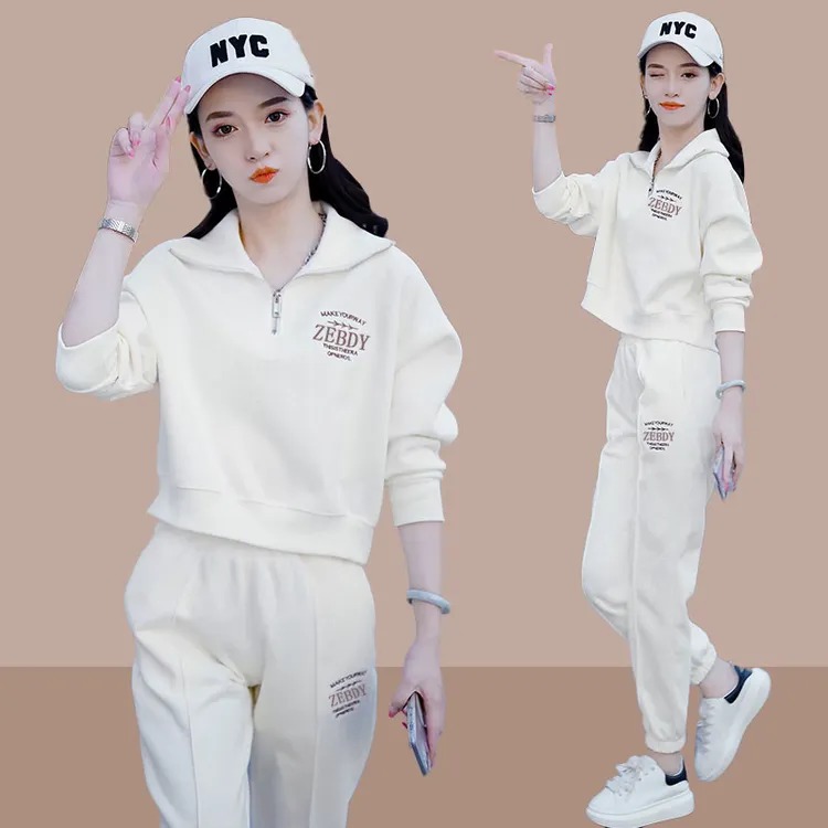 时尚洋气减龄显瘦运动服休闲套装女士2025春秋新款爆款卫衣两件套