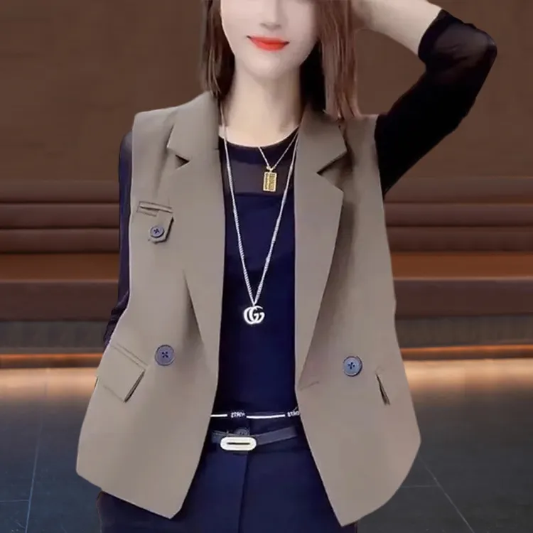 2025春秋季新款款小香风马甲女款外穿百搭网红款无袖时尚马夹外套