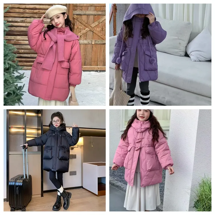 【现+预】333-444秋冬款女童韩版棉服洋气时尚穿搭
