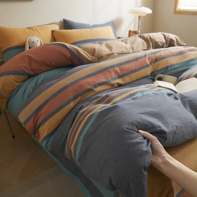 纯棉被套100%全棉被罩单件双人200*230单人150*200单个被套1.5米