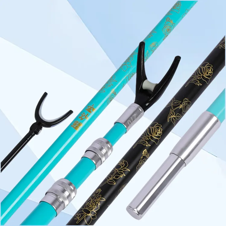 （黑金加强版）碳素支架炮台大物碳素支架黑坑钓鱼野钓大物杆