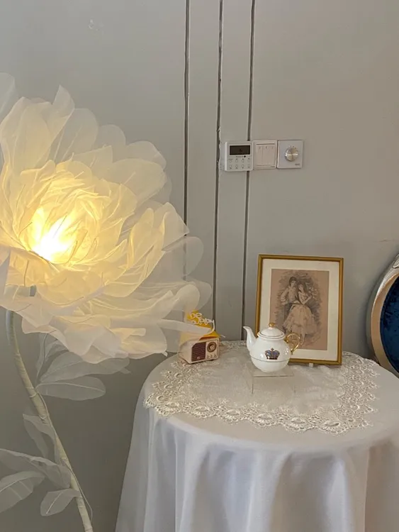 (成品)落地真丝纱包落地摆件花布艺小清新卧室展示柜摆台新年摆件