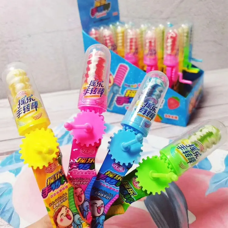 创意儿童旋转棒棒糖玩具糖果手摇转转糖果节日礼物奶嘴糖怀旧零食