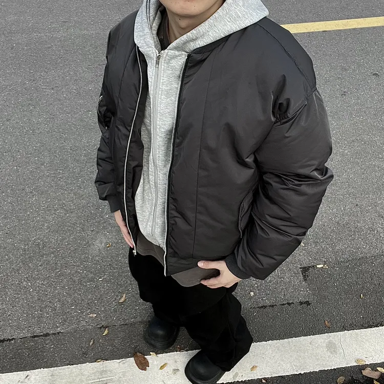 棉服男士加厚棉袄百搭宽松保暖秋冬潮流时尚情侣拉链棉衣连帽