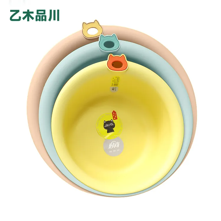 【猫耳脸盆三件套】免打孔卫生间挂墙式盆家用加高厚耐脏洗菜洗脸盆