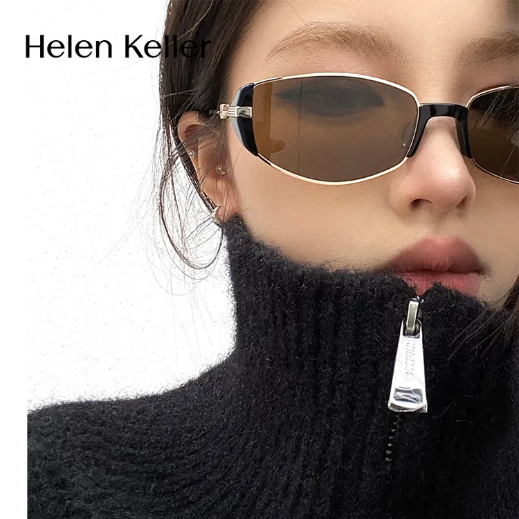 【小棕镜】海伦凯勒新款墨镜复古轻质小框老钱风潮酷时尚HK606DR商品图