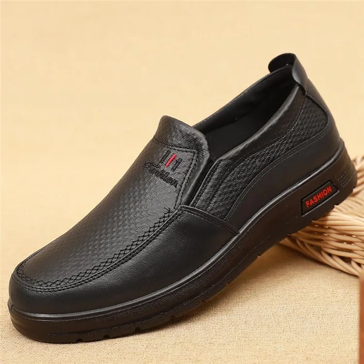 春秋季老北京男士布鞋软底防水爸爸鞋轻便厚底防滑休闲鞋男工作鞋