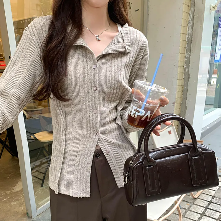 秋冬季正反两穿小众设计感打底衫女韩系穿搭长袖宽松内搭t恤上衣