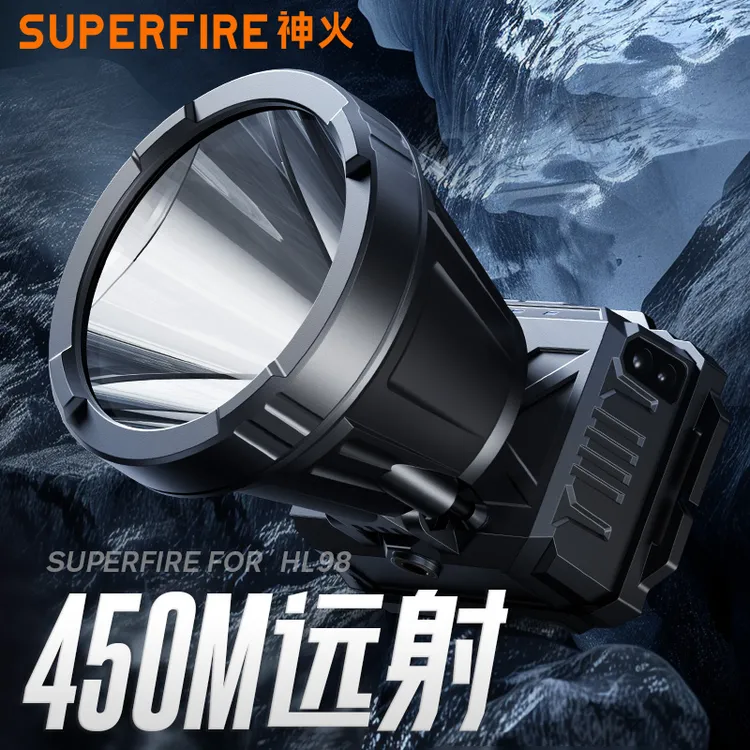 神火HL98强光头灯可充电超长续航感应钓鱼灯超亮户外夜钓灯