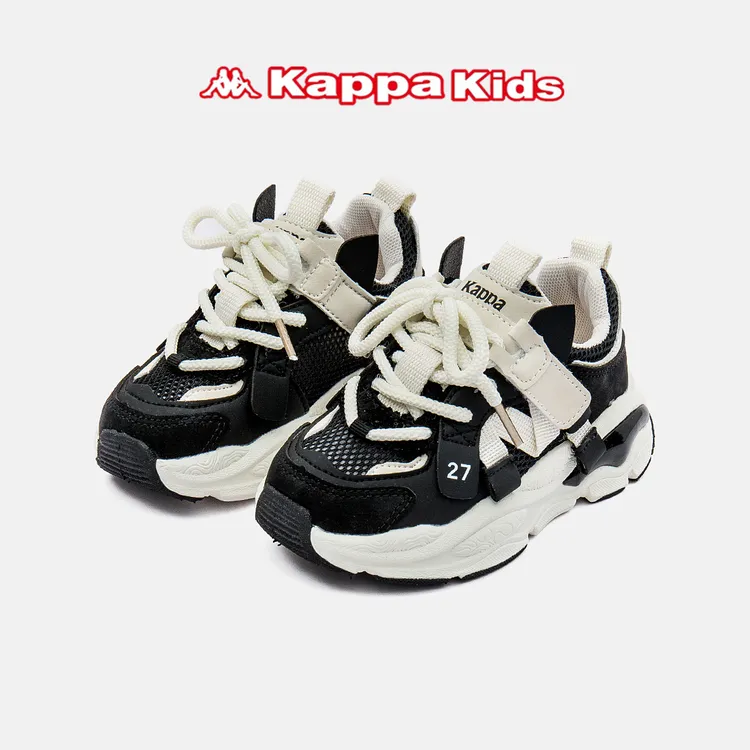Kappa卡帕儿童鞋2024新款春季女童透气跑步网鞋男童老爹鞋子 1008