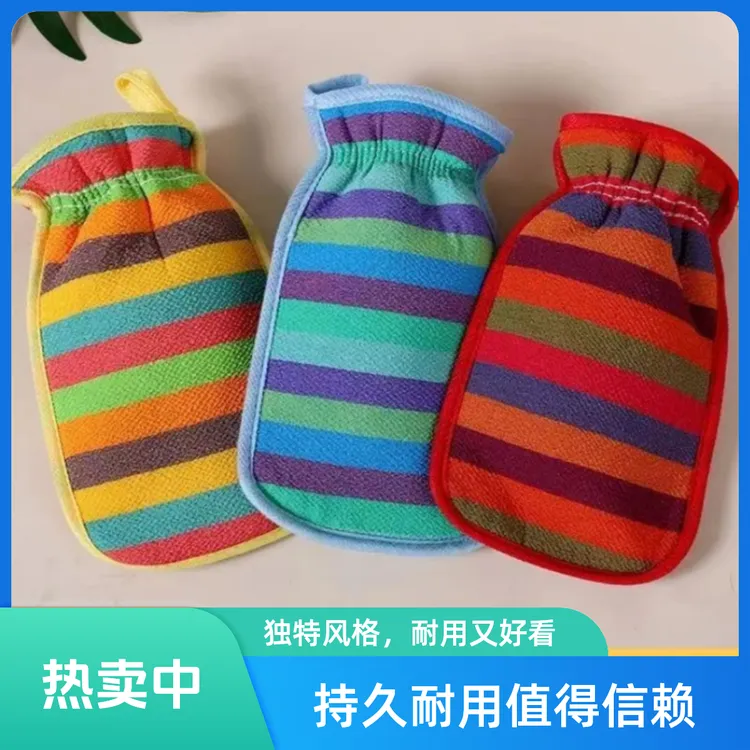 洗澡搓澡巾粗纱强力去污搓泥成人男女双面搓澡神器手套搓背洗澡巾