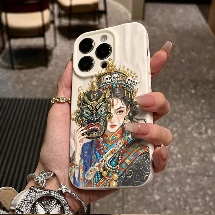 女财神扎基拉姆适用iphone16苹果15pro手机壳14plus褶皱13/12软11