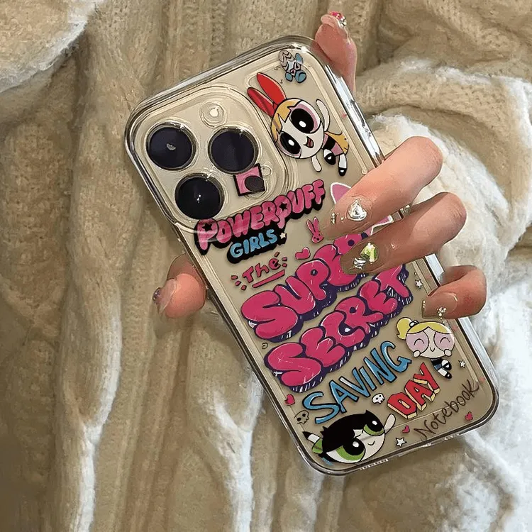 小女警适用iPhone苹果14promax手机壳11/15pro/7包卡通13/14/8XR