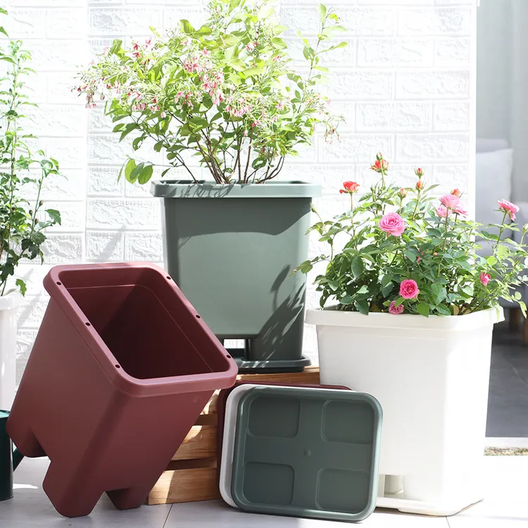 【滑轮种植箱】家庭庭院大号花箱花盆加深种果树带轮户外种菜专用盆商品图