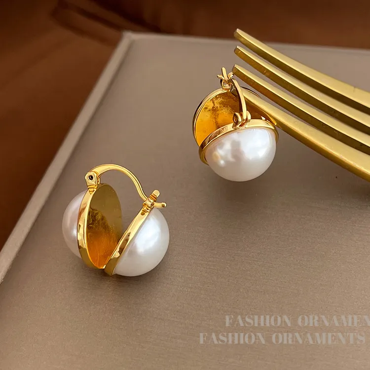 铜合金耳饰 气质ins风个性双面耳扣耳环耳饰T271