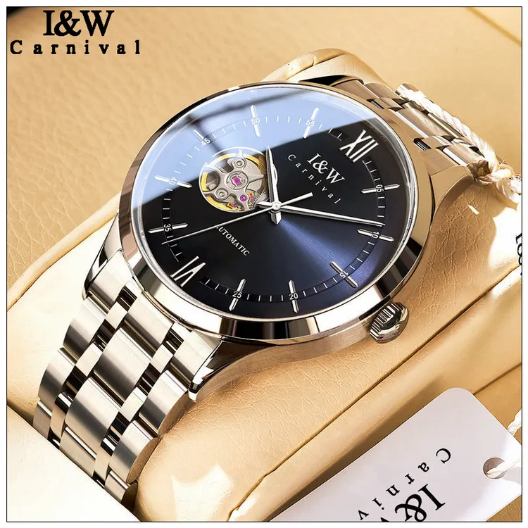 正品IW手表男爱沃驰男士机械表新款防水男款镂空品牌男表潮流十大