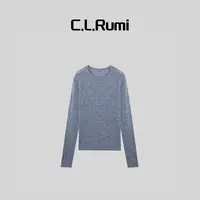 【燕子福利】“布鲁斯”软糯圆领针织长袖秋冬毛针织百搭上衣6267my