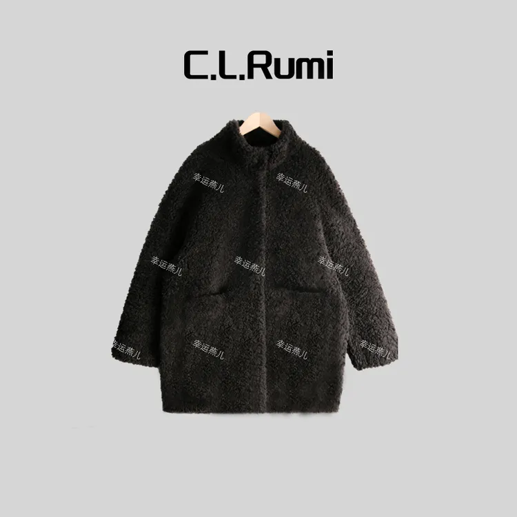 【燕子福利】“栗子灰”秋冬毛绒保暖颗粒羔毛外套6330wt