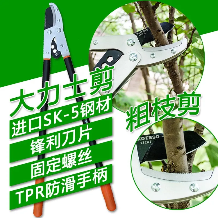 粗枝剪KOTESO老人头132D树木果树绿化花园艺伸缩大力剪园林修枝剪