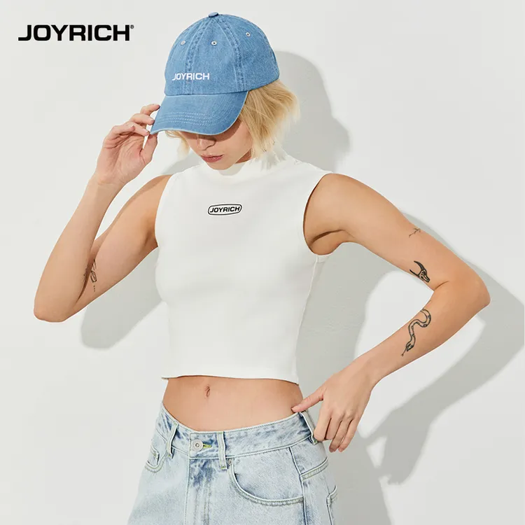 JOYRICH美式辣妹半高领修身背心内搭显瘦打底女款新款无袖休闲
