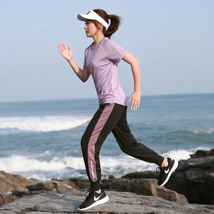 大码秋季瑜伽服女胖mm跑步宽松晨跑服运动套装8009+8036两件套