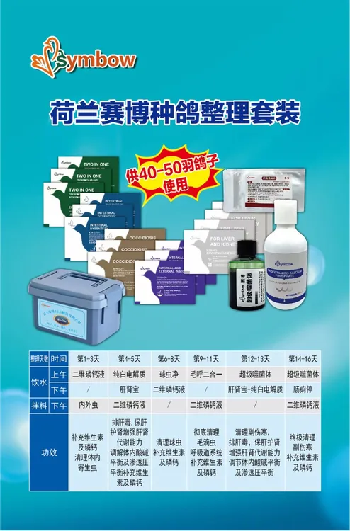 赛博种鸽调理套装粉剂40-50羽鸽子