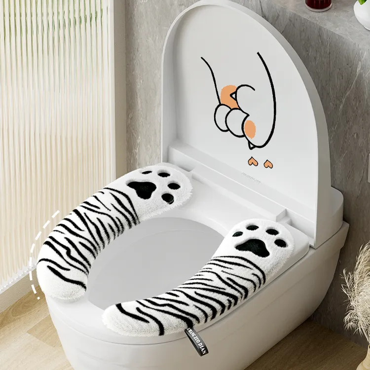 【TOOLCLUB】猫爪马桶垫冬季加绒加厚马桶坐垫四季通用柔软亲肤保暖