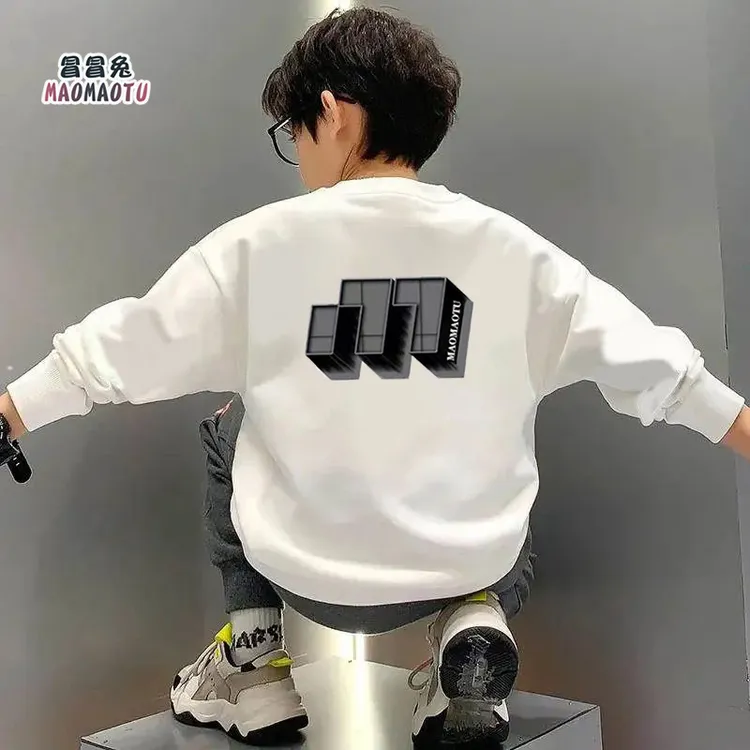 童装男童卫衣春秋款2025新款男孩秋冬季中大童加绒上衣服儿童秋装