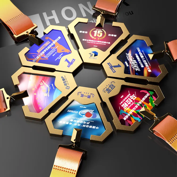 水晶奖牌定做金属挂牌定制儿童运动会马拉松冠亚季军比赛订制奖章