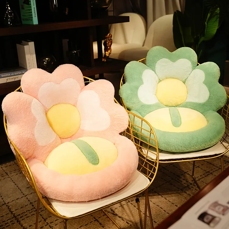 可爱四叶草花朵坐垫汽车包围座垫靠垫车载椅垫冬季飘窗宿舍办公室