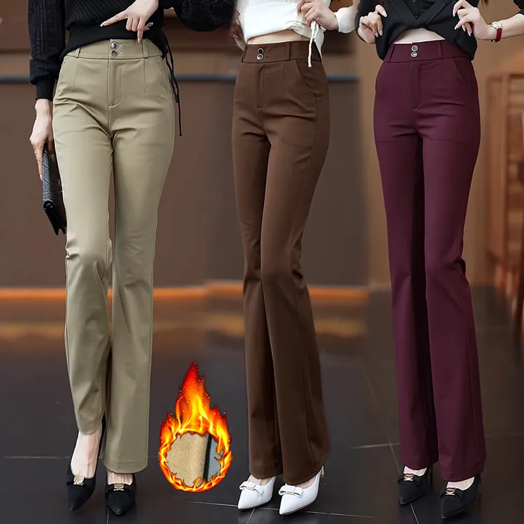 百搭弹力微喇裤子女2025新款爆款春秋气质西装裤高腰显瘦喇叭裤