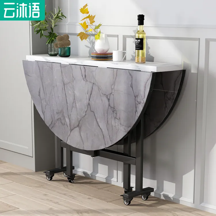 云沐语餐桌家饭桌圆桌可移动桌子折叠桌子折叠桌小户型折叠桌