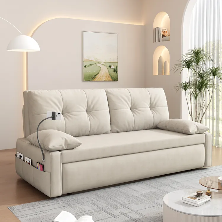 家用多功能可折叠两用网红款小户型客厅2025年新款可伸缩抽拉床