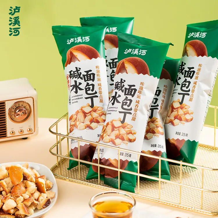 【泸溪河】碱水面包丁海盐焦糖味35g*12袋