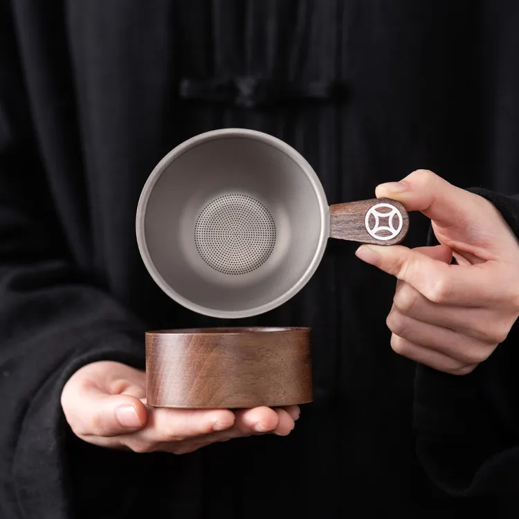 纯钛茶漏茶滤器茶滤滤茶器茶漏超细茶叶滤网茶隔公道杯高档过滤网商品图