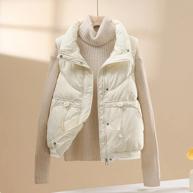 马甲女款2025新款欧货宽松洋气马夹外套小个子秋冬百搭棉服背心