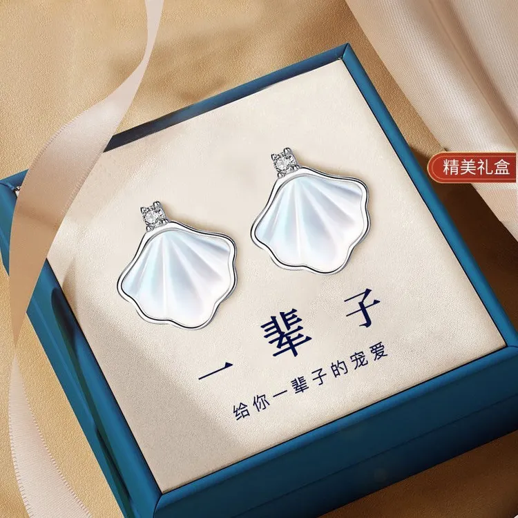 足银耳饰 纯银耳钉女2025年新款气质轻奢耳环送女友闺蜜生日礼物