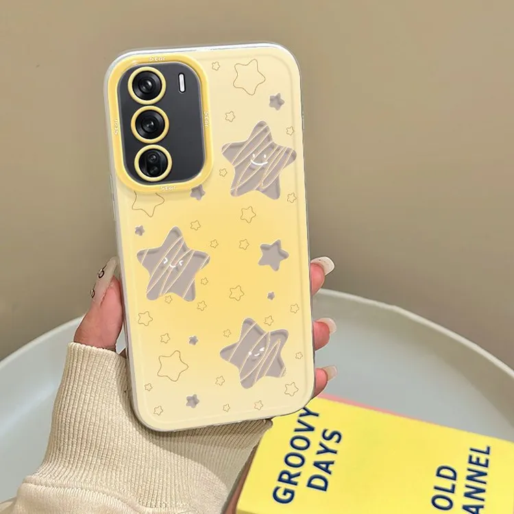 线条星星opporeno12pro手机壳设计感小众OPPOreno11防摔10硅胶9/8
