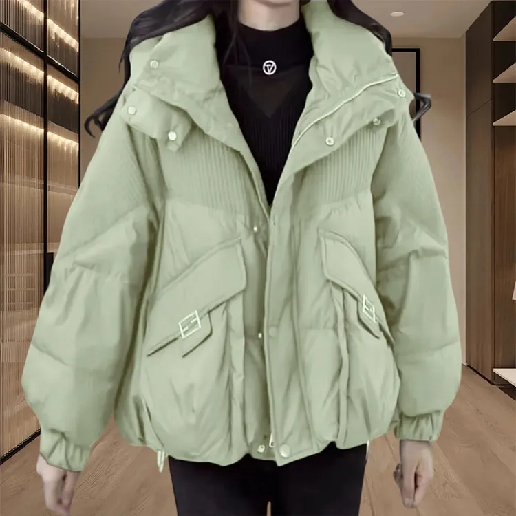 女款休闲保暖外套2025冬季新款洋气加厚连帽炸街棉衣上档次棉袄潮