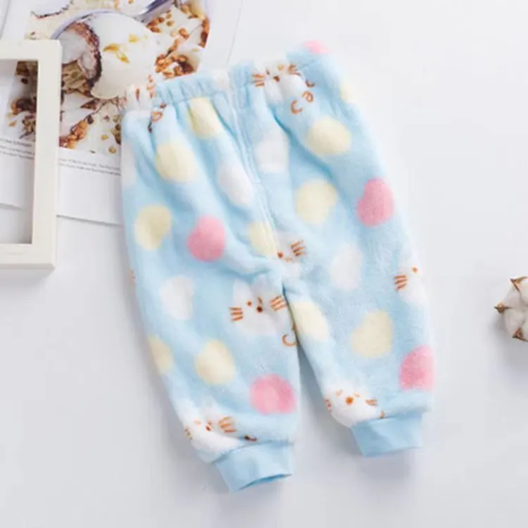 法兰绒加绒宝宝保暖秋冬季外穿休闲家居睡裤暖暖裤男女儿童秋冬裤
