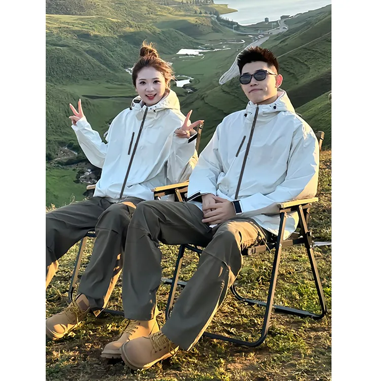 情侣软壳棒球外套男女款春秋季高级感户外防水登山服山系旅行夹克