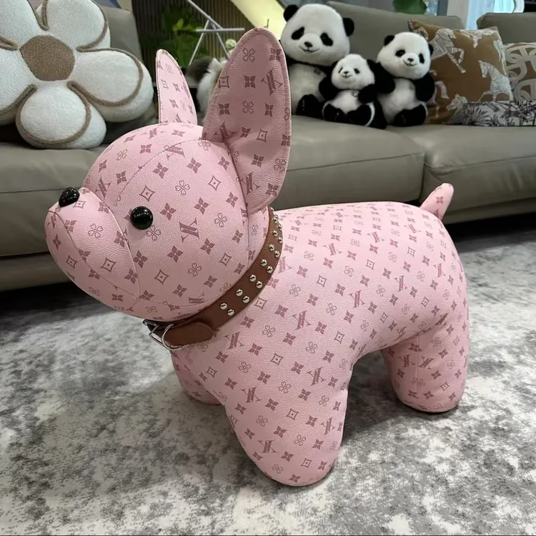 法斗狗凳子卡通可爱动物儿童换鞋凳网红沙发搁脚家用门口坐凳中