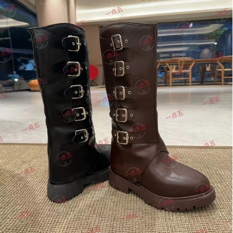 一点五增高15CM-13CM长筒靴女士两穿可拆卸定制真皮鞋经典黑咖色